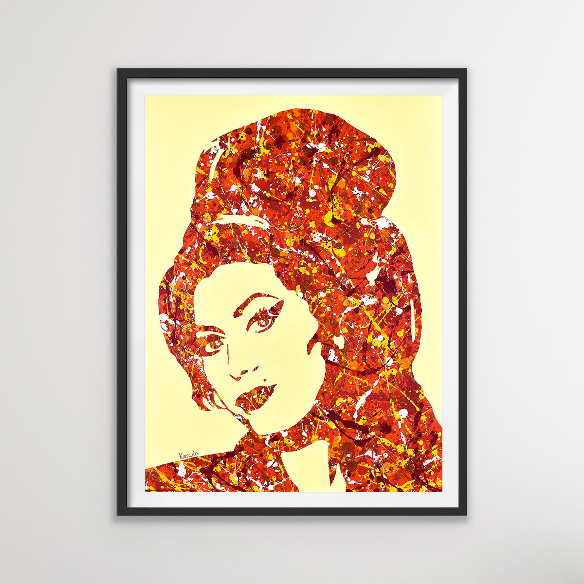 Amy Winehouse pop art acrylic painting & music poster prints | By Kerwin
