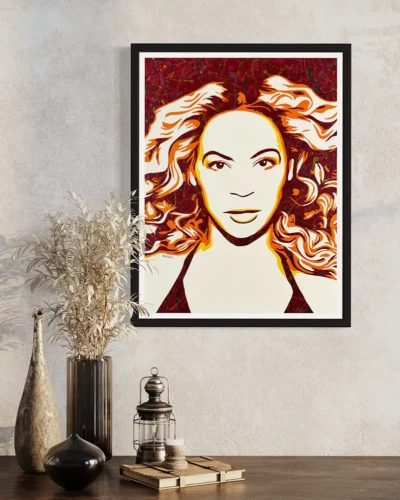 Beyoncé pop art painting prints By Kerwin