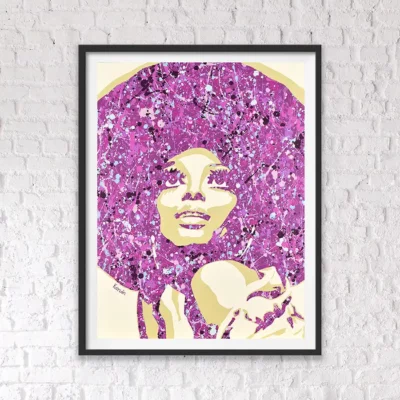 Diana Ross music pop art painting and poster prints | By Kerwin | The Supremes