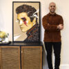 Elvis Presley pop art Jackson Pollock-inspired painting prints By Kerwin Blackburn
