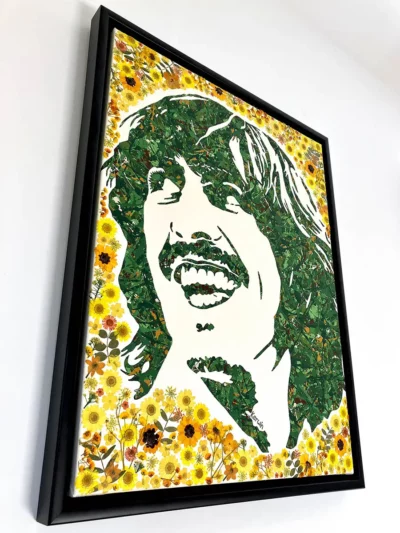 George Harrison flower pop art painting prints By Kerwin | The Beatles