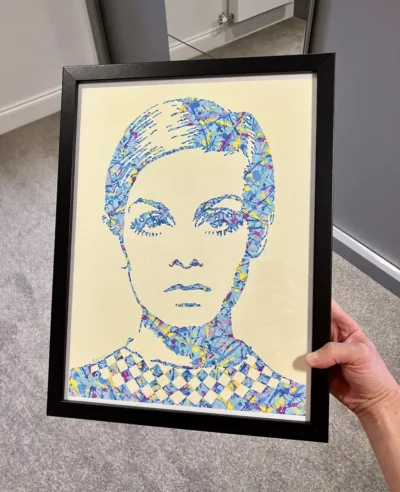 Twiggy pop art painting and poster prints | By Kerwin