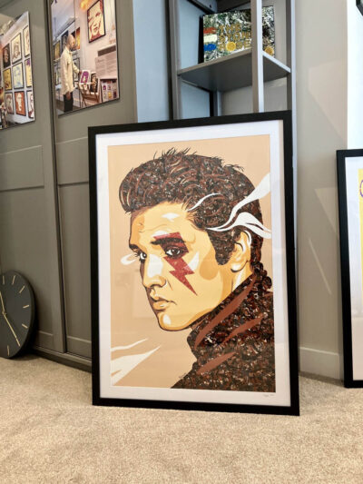 Elvis Presley framed canvas pop art print by Kerwin Blackburn