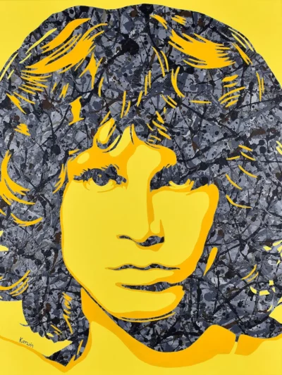 Jim Morrison music pop art painting and poster prints | By Kerwin