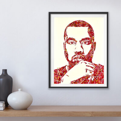 Kanye West Painting Print By Kerwin
