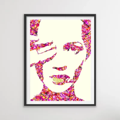 Kate Moss pop art painting and poster prints | By Kerwin
