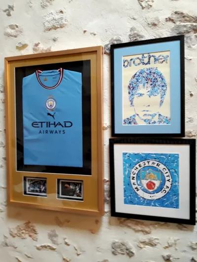 Manchester City F.C. Pop Art Painting Prints | By Kerwin | Liam Gallagher Brother