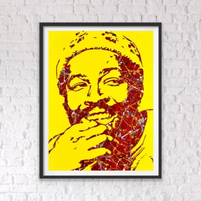 Marvin Gaye music pop art painting and poster prints | By Kerwin