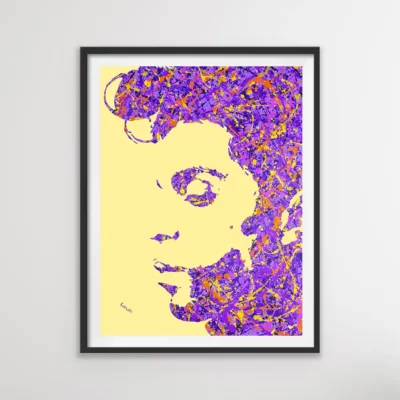 Prince music pop art painting and poster prints | By Kerwin | Purple Rain