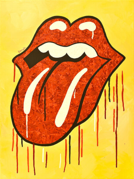 Rolling Stones logo pop art music painting prints | By Kerwin