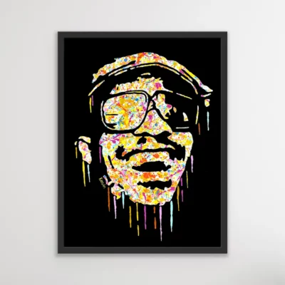 Stevie Wonder music pop art painting and poster prints | By Kerwin