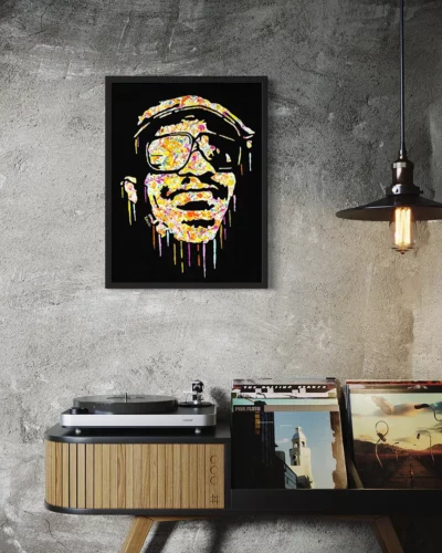 Stevie Wonder pop art painting prints By Kerwin