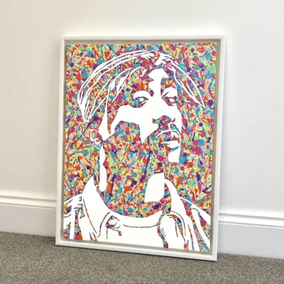 Tupac pop art painting prints By Kerwin | 2pac