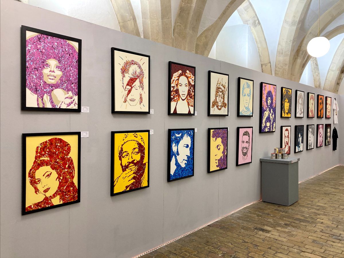Kerwin Blackburn's latest 'Lights, Canvas, Action' Jackson Pollock-style pop art painting exhibition at the Crypt Gallery, Norwich School | By Kerwin