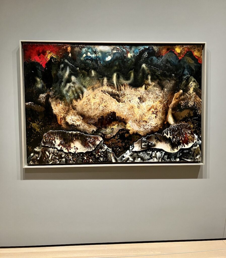 A David Alfaro Siqueiros painting on display at MoMA, the Museum of Modern Art, New York City - did he inspire Jackson Pollock?