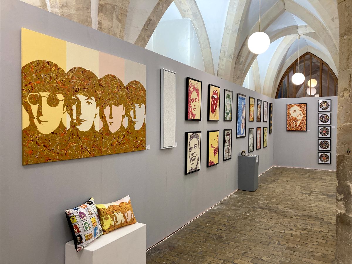 Kerwin Blackburn's latest 'Lights, Canvas, Action' Jackson Pollock-style pop art painting exhibition at the Crypt Gallery, Norwich School | By Kerwin