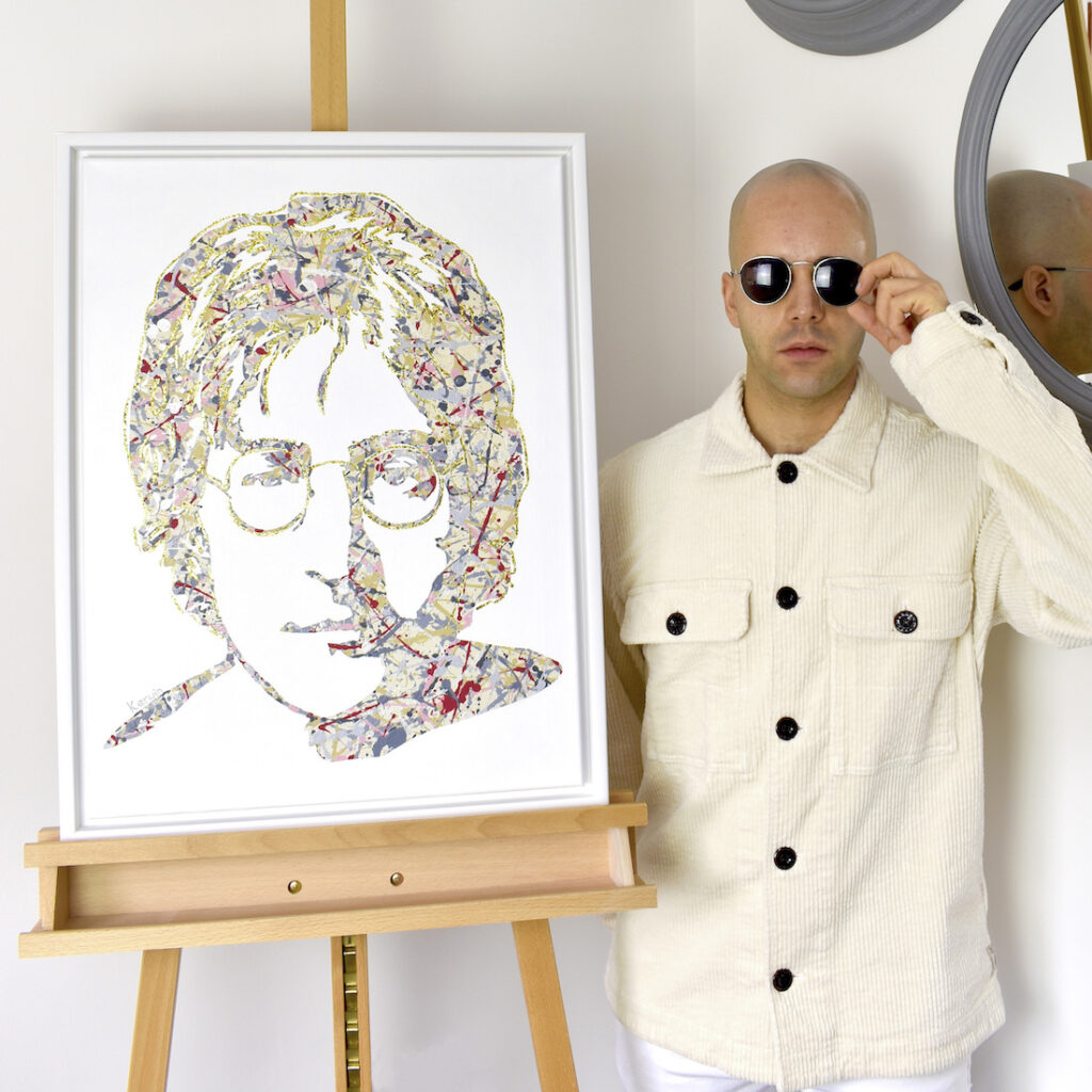 John Lennon Pop Art painting By Kerwin Blackburn | The Beatles prints