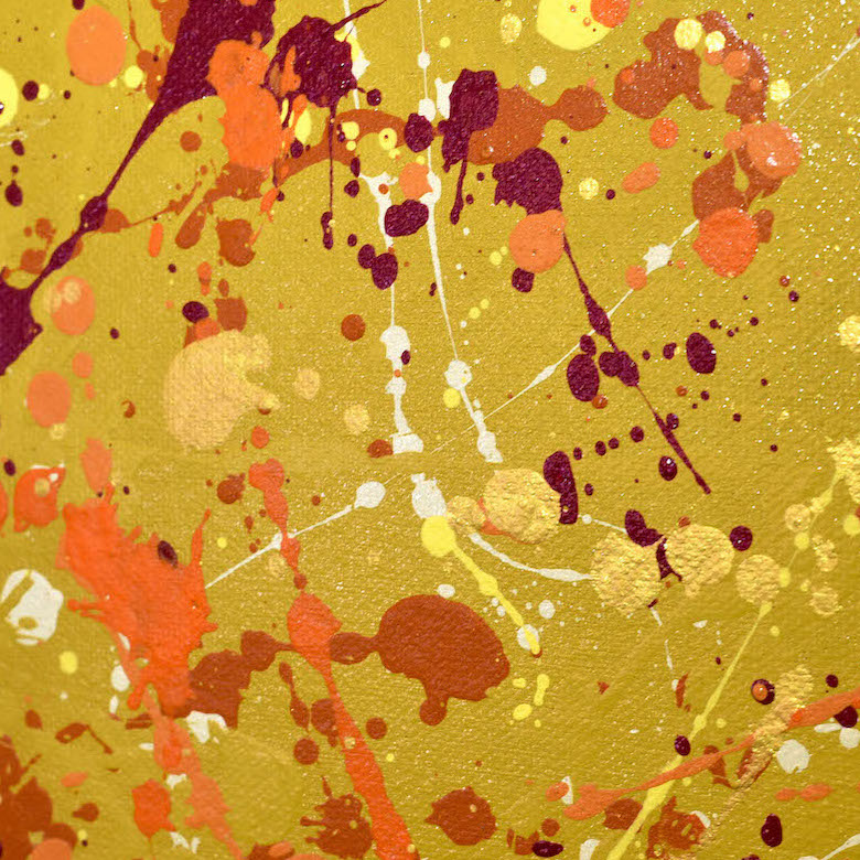 Action Painting close-up painting by Kerwin Blackburn