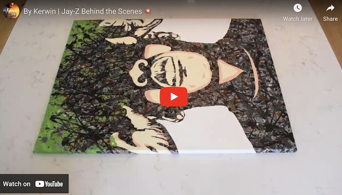 Jay-Z Pop Art Painting Video By Kerwin