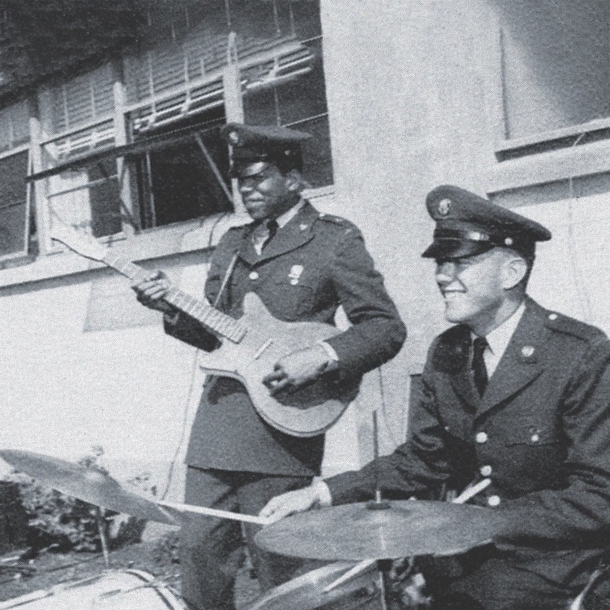 Jimi Hendrix performing in the US Army
