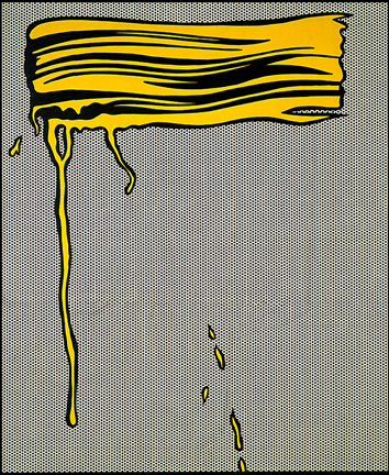 Yellow Brushstroke by Roy Lichtenstein