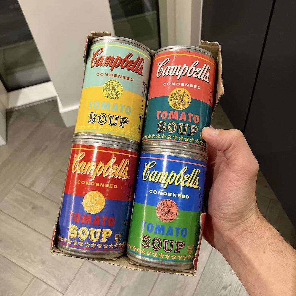 Limited Edition Andy Warhol-inspired Campbell's Soup Cans of soup