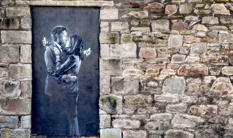 Mobile Lovers by Banksy
