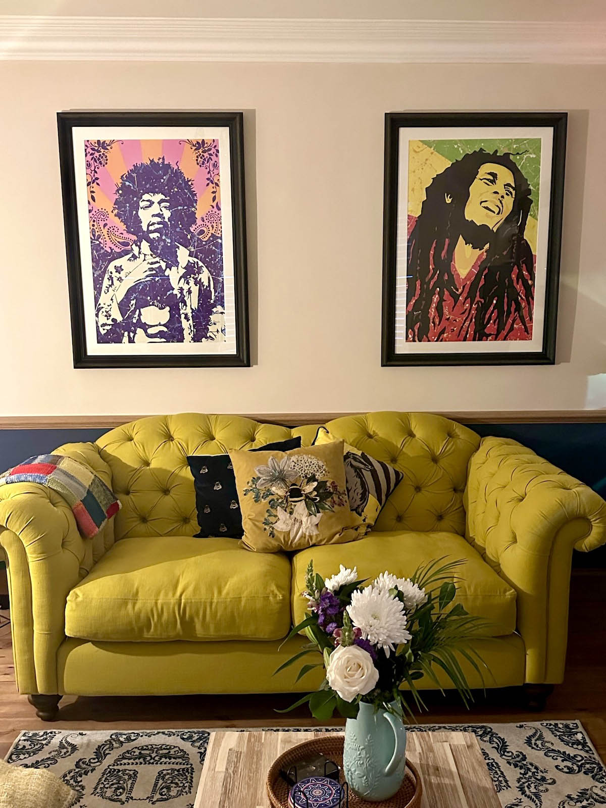Jimi Hendrix and Bob Marley Pop Art painting prints By Kerwin
