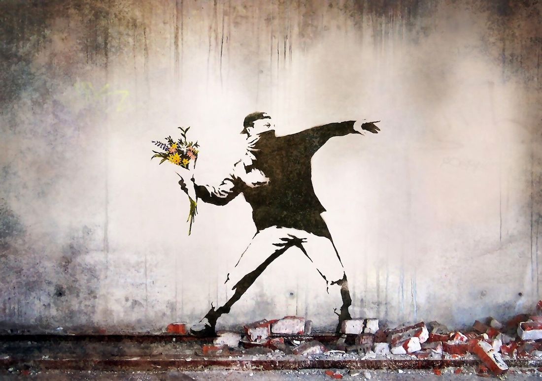 Banksy's Flower Thrower