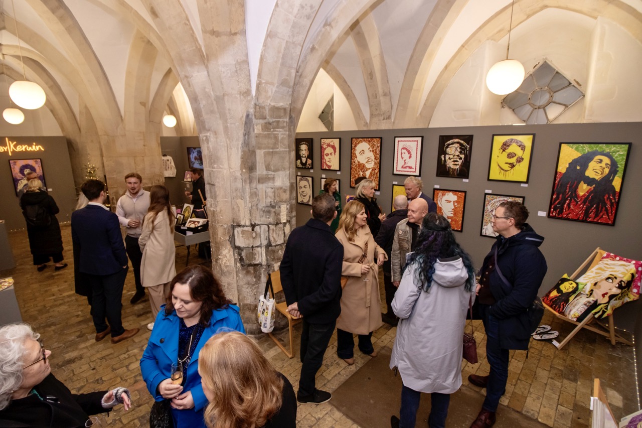 Pop! Goes The Easel exhibition by Kerwin Blackburn at the Crypt Gallery, Norwich | Music pop art paintings and prints