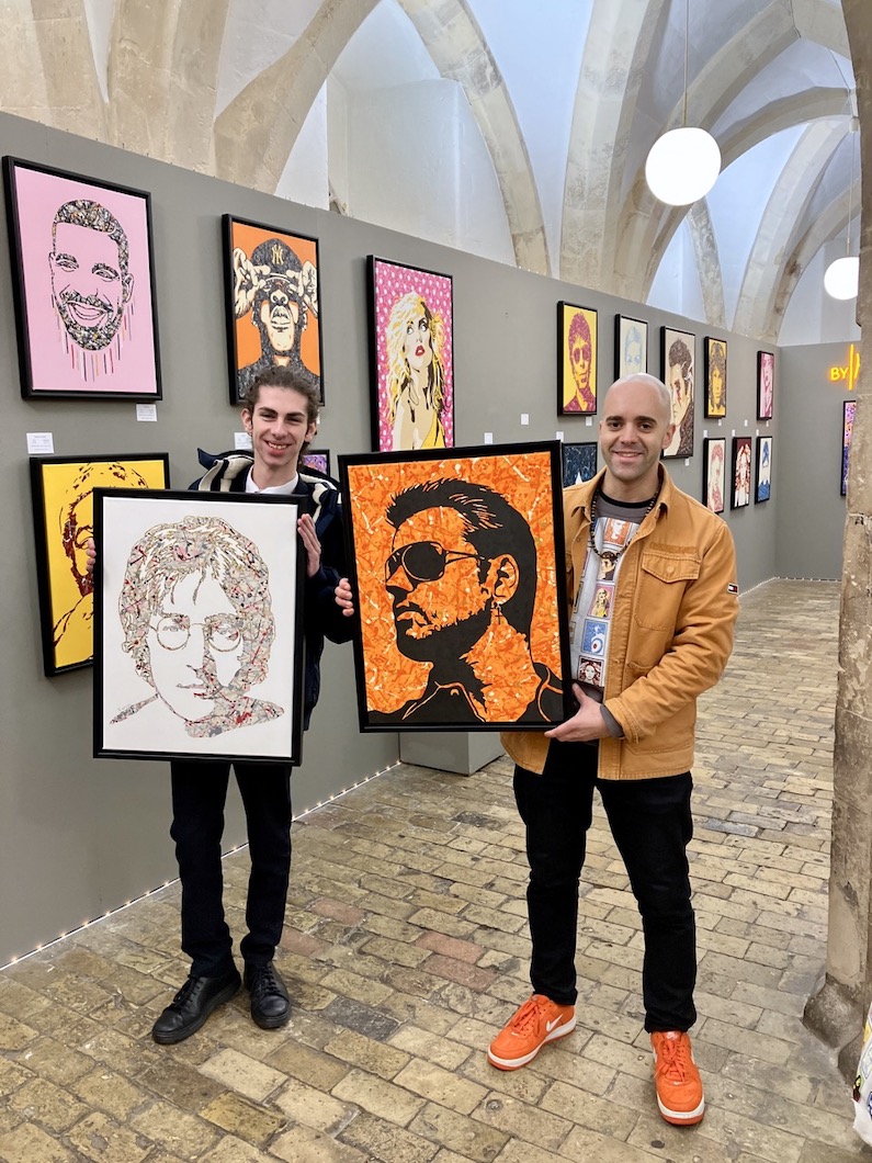 Pop! Goes The Easel exhibition by Kerwin Blackburn at the Crypt Gallery, Norwich | Music pop art paintings and prints | John Lennon | George Michael