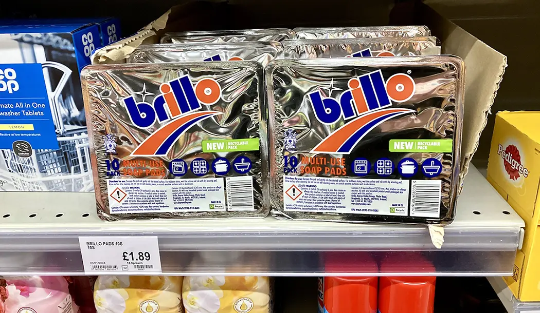 Brillo pads in the supermarket