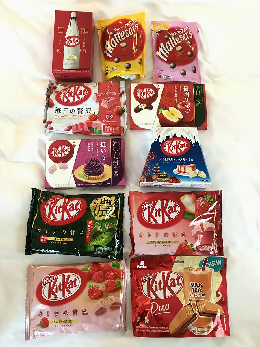 Japanese Kitkat flavours - found in Singapore when I was living there