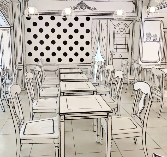2D pop art-style cafe (credit: Japan Today)