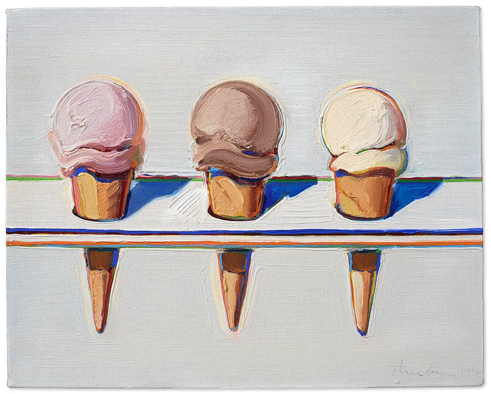 Wayne Thiebaud ice cream painting (credit: Christies)